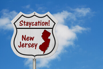 New Jersey Staycation Highway Sign