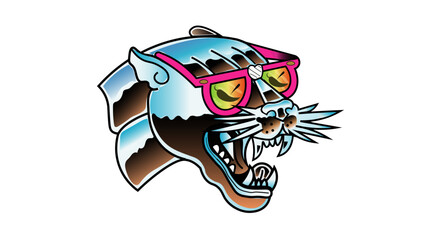 Pantera with pink glasses and peppers © marcherry