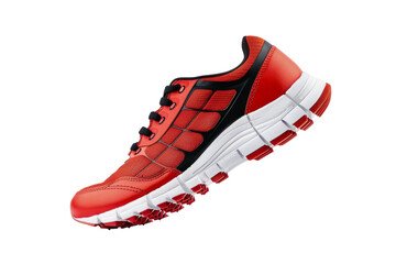 Comfortable red running sneakers