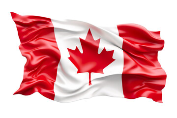 3D illustration Canada flag on white isolated background PNG