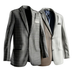 Casual suits isolated on transparent background