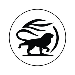 Lion Vector Logo Black And WHite