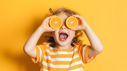 
Child's Play: Imaginative Fun with Orange Slice Binoculars