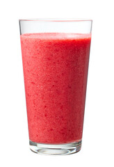 glass of red smoothie