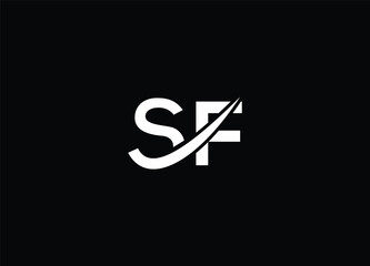 SF creative logo design and initial logo