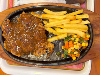 chicken steak black pepper sauce