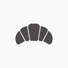 croissant, bakery icon vector symbol in flat style