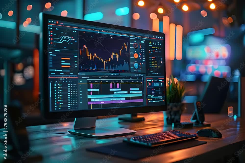 Poster desktop computing, analyzing the role of computers in cryptocurrency trading and management