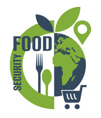 Food security - emblem in geometric style