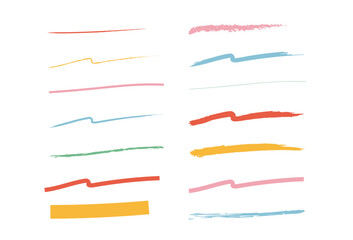 色々な手書きの線　素材