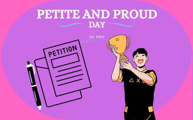 PINK AND PURPLE Petite And Proud  Day   TEMPLATE DESIGN 