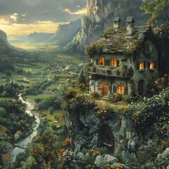 Eine postapokalyptische Oase, ein grÃ¼ner Fleck inmitten einer staubigen WÃ¼stenlandschaft. --stylize 750 Job ID: b4a32f90-beec-4400-8872-803fadb75a1b