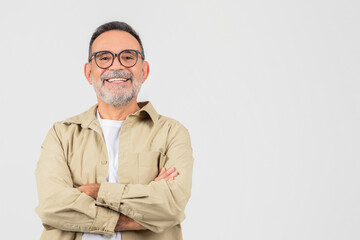 Man With Glasses Standing With Arms Crossed