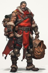 warrior santa with sword