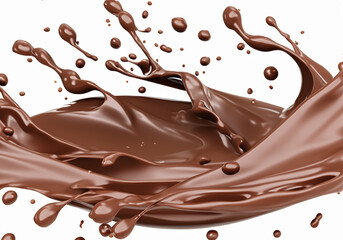 Chocolate sauce splash