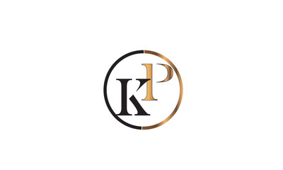 KP, PK , K ,P , Abstract Letters Logo Monogram	