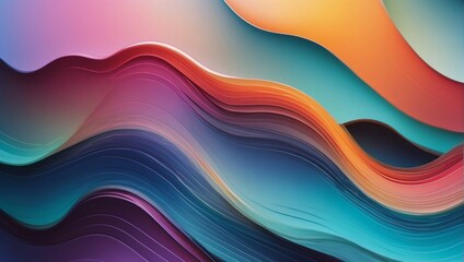 Multi-Hued Glass Layers in Gradient Background