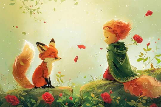 Little Prince's companionship with the rose, the fox, and other characters he encounters on his journey. 