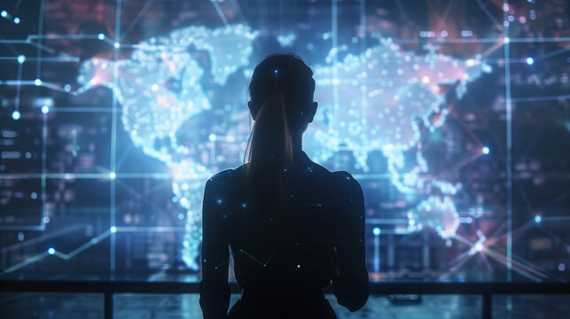 A virtual event platform hosting a global tech conference Background