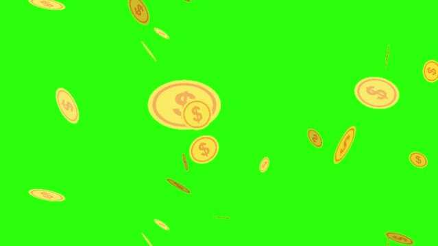 coin on green screen