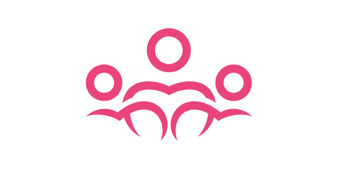 Naklejka premium Creative logo design for love and people, family, partners, logo design templates, symbols, icons, vectors, creative ideas.
