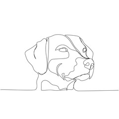 Dalmatian, dog breed, companion dog one line art. Continuous line drawing of friend, dog, doggy, friendship, care, pet, animal, family, canine.