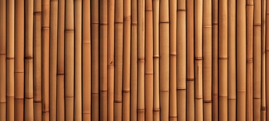 Bamboo tubes fence texture background banner panorama..