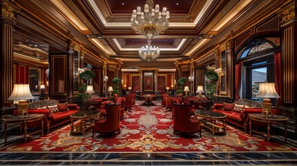 VIP and High Roller Areas: A photograph highlighting the elegance of an exclusive casino area for high rollers
