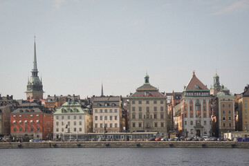 View of city by the river