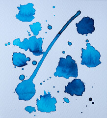 blue paint splashes