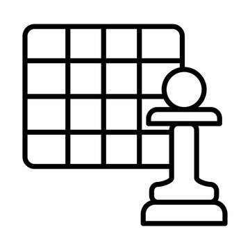 recommend clip art: Chess line icon