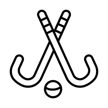 crossed hockey sticks and ball clip art preview