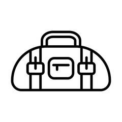 Duffle bag line icon