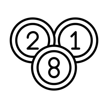 recommend clip art: Billiard line icon