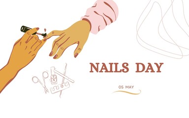 BROWN AND WHITE NAILS  Day   TEMPLATE DESIGN 