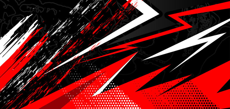 Car decal design vector. Graphic abstract stripe racing background kit designs for wrap vehicle, race car, rally, adventure and livery