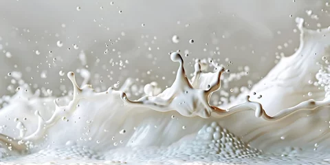 Fotobehang white fluid splash, ai generated.  © RZ
