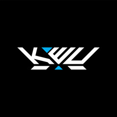 KWU letter logo vector design, KWU simple and modern logo. KWU luxurious alphabet design
