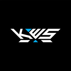 KWS letter logo vector design, KWS simple and modern logo. KWS luxurious alphabet design