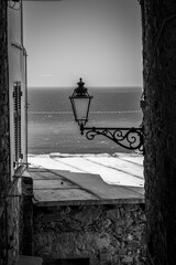 Magic of the Cinque Terre. Corniglia in black and white