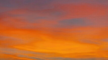 Sunset in orange colors
