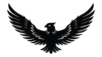 Eagle vector illustration. Silhouette of Bald Eagle Logo or symbol