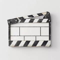 Cinema Film Clapperboard 3d illustration, with white background 