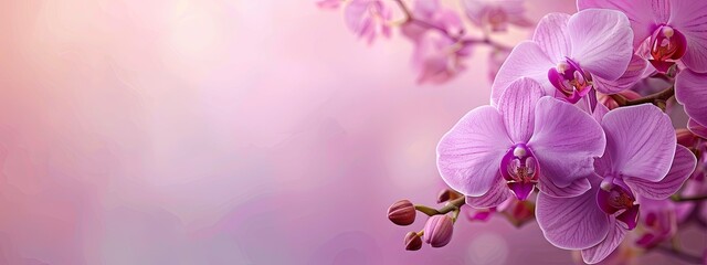 A purple orchids with a gradient background.