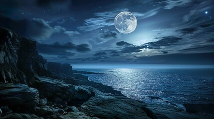 美しい夜の海02