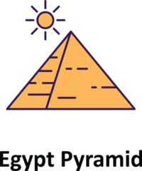 Foto op Canvas Egypt pyramid Vector Icon which can easily modify or edit © Design