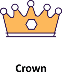 Crown Vector Icon which can easily modify or edit