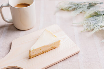 ニューヨークチーズケーキとコーヒー