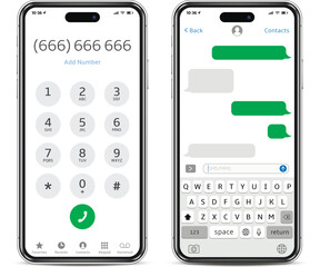 Cellphone mock up keypad and virtual keyboards