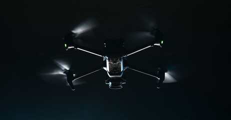 Modern Drone in Flight